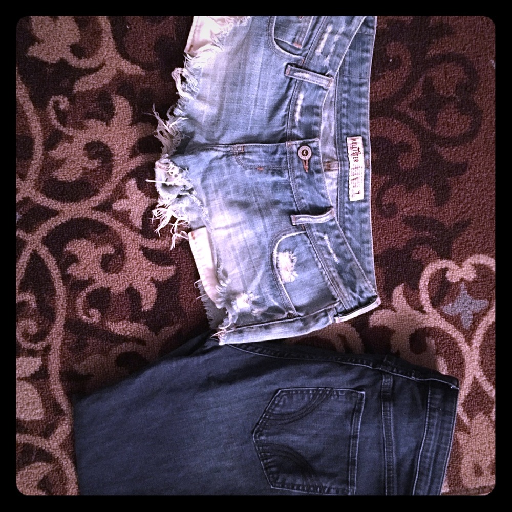Size 7 Hollister shorts and Jeans